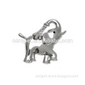 Wholesale 5*4.7cm Crystal Silver Colored Elephant Brooch
